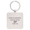 Image of I Love You Mom Pink Epoxy-coated Metal Keychain - 1 Corinthians 13:4