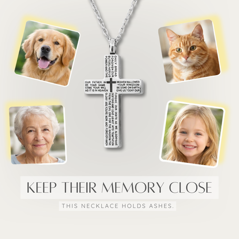Cremation Cross Necklace