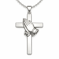 Praying Hands Cross Necklace