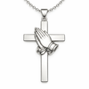 Image of Praying Hands Cross Necklace