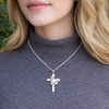 Image of Praying Hands Cross Necklace