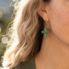 Image of Stone Cross Earrings (Ships around 03-25-25)