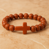 Image of Stone Cross Bracelet - Auburn