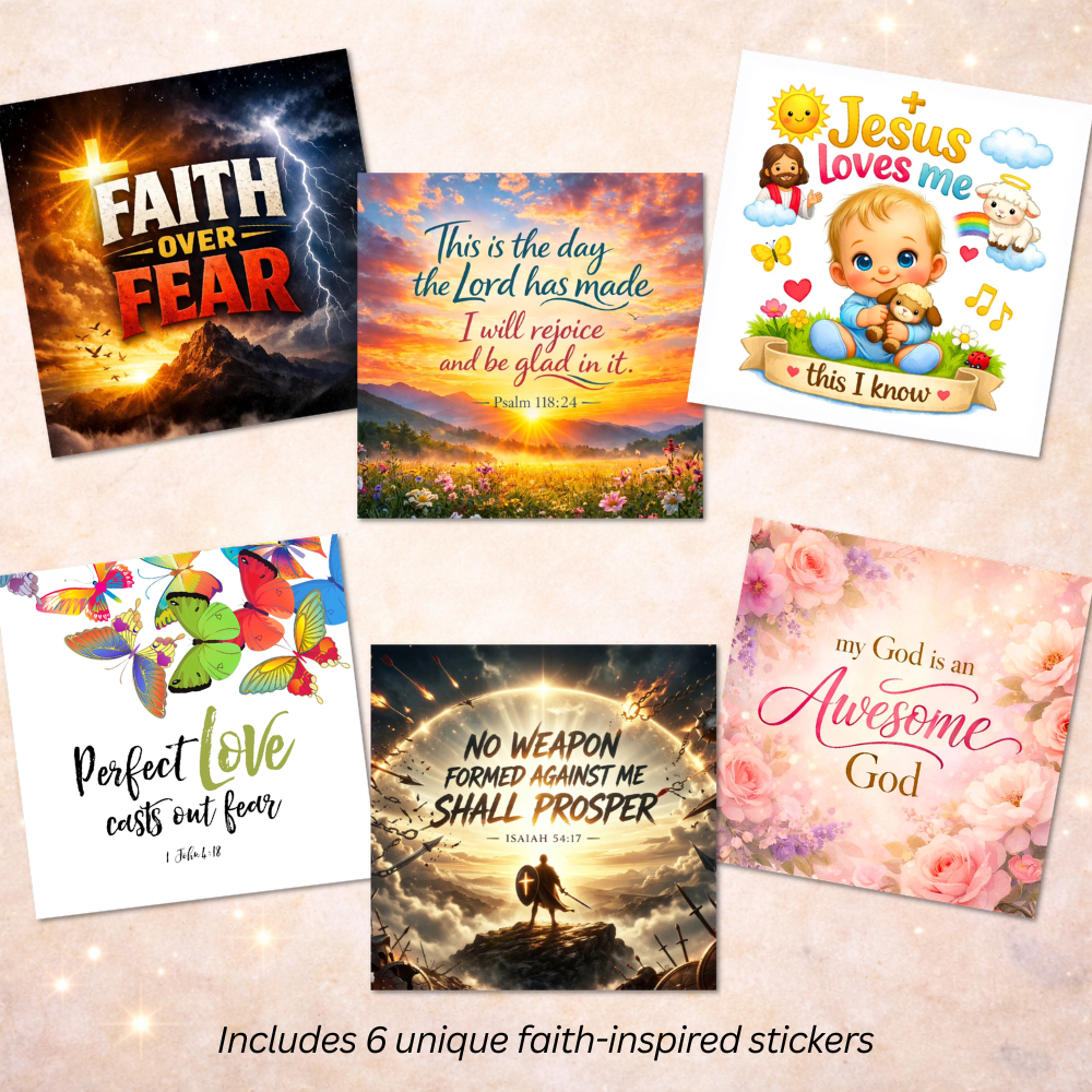 Faith Leads the Way Stickers 6-Pack (2" x 2")