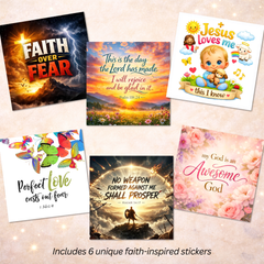 Faith Leads the Way Stickers 6-Pack (2" x 2")