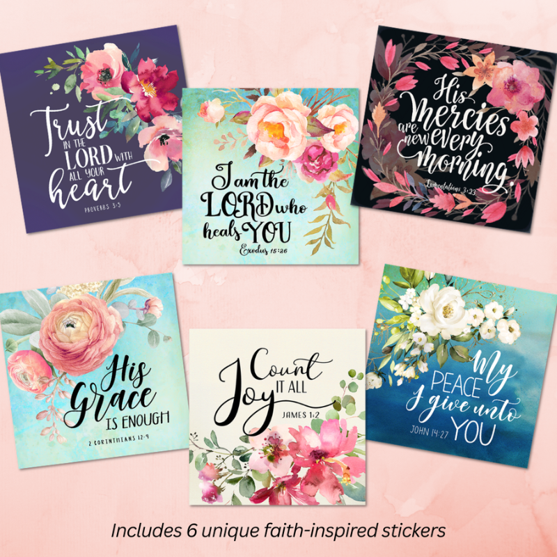 Grace & Peace Stickers 6-Pack (2" x 2")