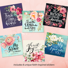 Grace & Peace Stickers 6-Pack (2" x 2")