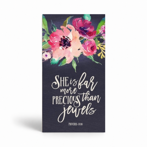 She Is Far More Precious Magnet 1.5" x 3" (Ships around 10-12-26)