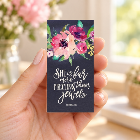 She Is Far More Precious Magnet 1.5" x 3" (Ships around 10-12-26)