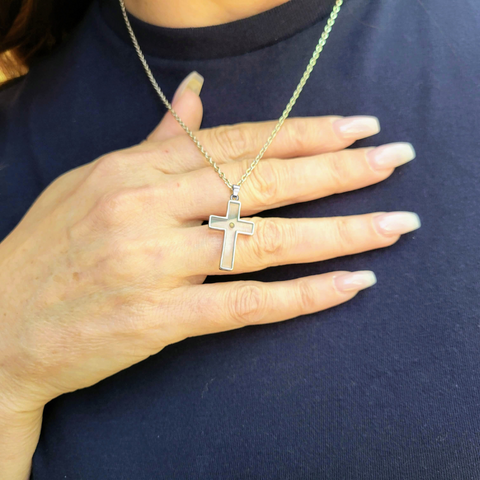 Mustard Seed Cross Necklace