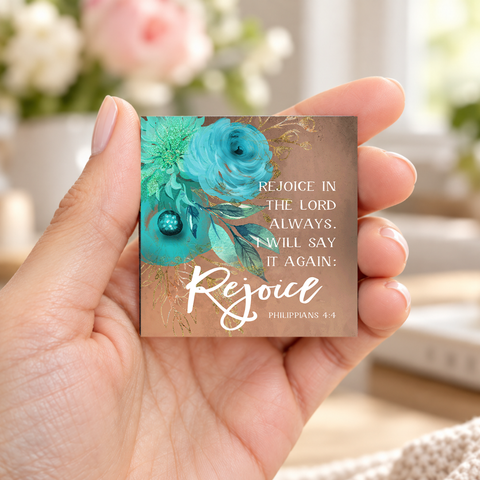 Rejoice In The Lord Magnet 2" x 2" (Ships around 10-12-26)