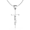 Image of 925 Sterling Silver Petite Faith Cross Necklace