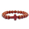 Image of Stone Cross Bracelet - Auburn