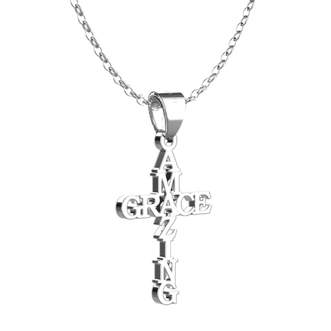 925 Sterling Silver Petite Amazing Grace Necklace