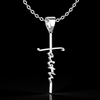 Image of 925 Sterling Silver Petite Faith Cross Necklace