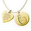 Image of Woman at the Well Circle + Heart Pendant Necklace