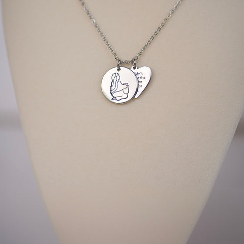 Woman at the Well Circle + Heart Pendant Necklace