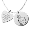 Image of Woman at the Well Circle + Heart Pendant Necklace