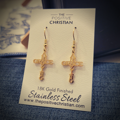 Amazing Grace Cross Earrings