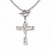 Image of Amazing Grace Cross Toggle Necklace