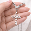 Image of Amazing Grace Cross Toggle Necklace