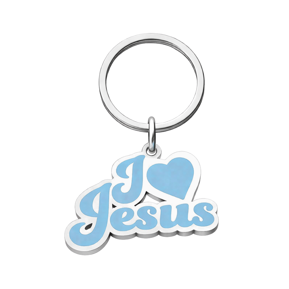 I Love Jesus Enamel Key Chain