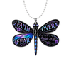 Image of Faith over Fear Dragonfly Rearview Mirror Ornament (Ships on or around 8-31-26)