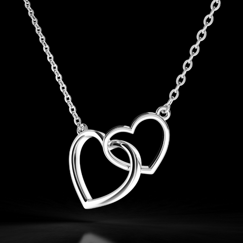 925 Sterling Silver Petite Inseparable Hearts Necklace
