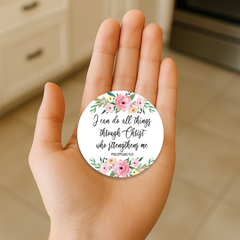 I Can Do All Things Circle Magnet 2.5