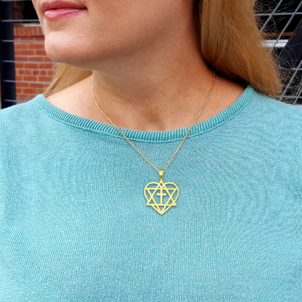 Messianic heart necklace the positive christian