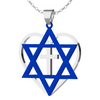 Image of Two-Tone Messianic Heart Necklace