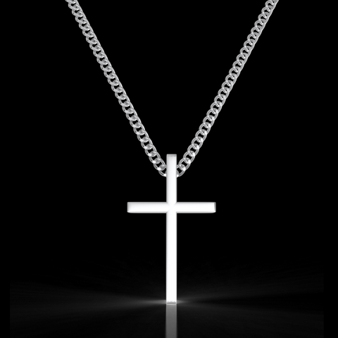 925 Sterling Silver Petite Cross Necklace
