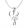 Image of 925 Sterling Silver Petite Faith Heart Necklace