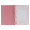 Image of His Grace is Enough Blush Pink Floral Large Wirebound Journal - 2 Corinthians 12:9