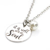 Image of It Is Well Necklace (Pearl)