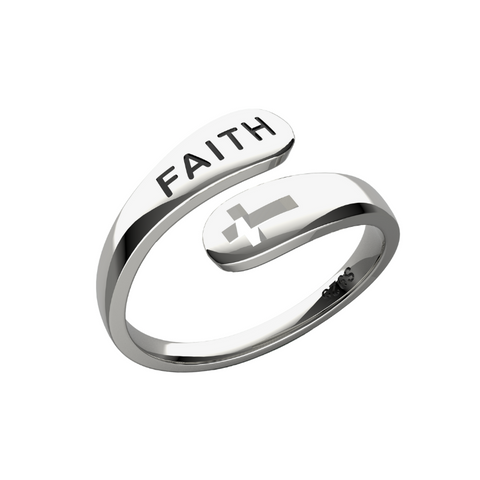 925 Sterling Silver Faith Cross Ring