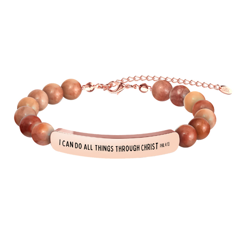 Natural Stone I Can Do All Things Bracelet