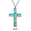 Image of 925 Sterling Silver Turquoise Cross Necklace