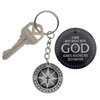 Image of Walk with God Compass Key Chain w/ Card