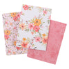 Image of Walk by Faith Berry Pink Floral Large Notebook Set - 2 Corinthians 5:7