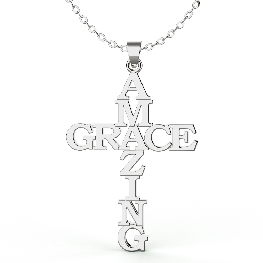 Amazing Grace Cross Necklace