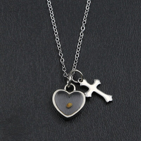 Mustard Seed (Heart + Cross) Necklace