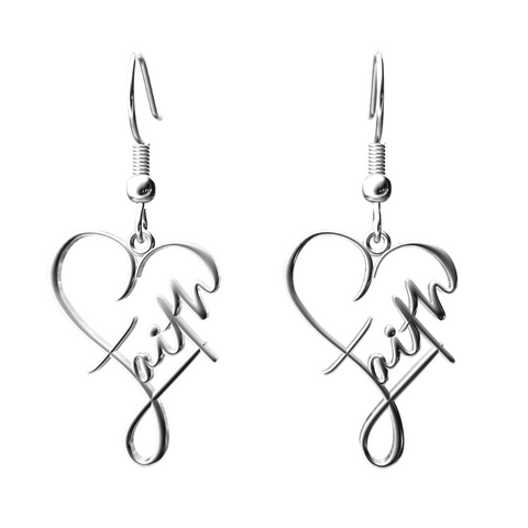 Faith Heart Earrings