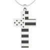 Image of American Flag Cross Necklace