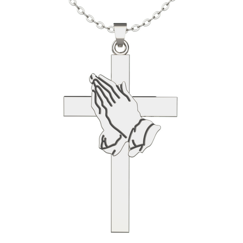 Praying Hands Cross Necklace