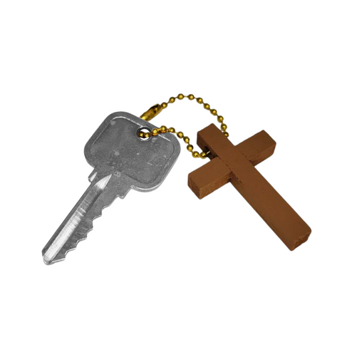 Wooden Cross Key Chain
