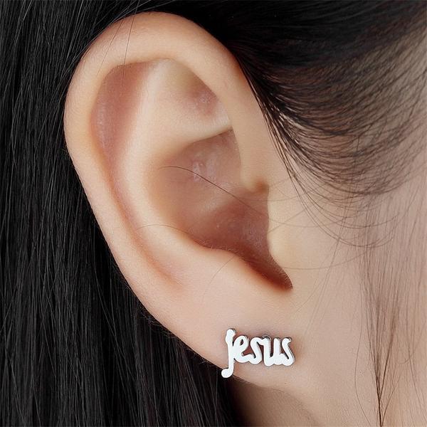 Simply Jesus Stainless Steel Earrings